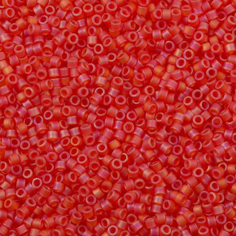 25g Miyuki Delica Seed Bead 11/0 Matte Transparent Berry AB DB856