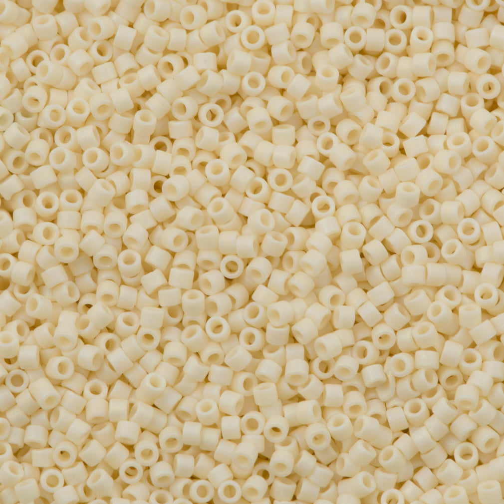 25g Miyuki Delica Seed Bead 11/0 Opaque Cream DB883