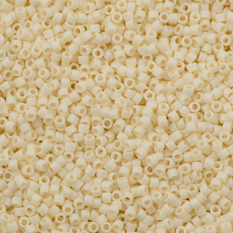 25g Miyuki Delica Seed Bead 11/0 Opaque Cream DB883