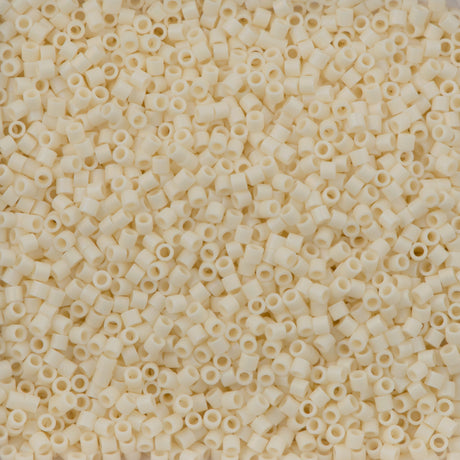 Miyuki Delica Seed Bead 15/0 Opaque Cream 2-inch Tube DBS883