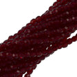 100 Czech Fire Polished 3mm Round Bead Ruby (90100)