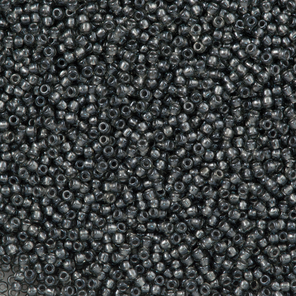 50g Toho Round Seed Bead 11/0  Inside Color Lined Grey Gunmetal (282)