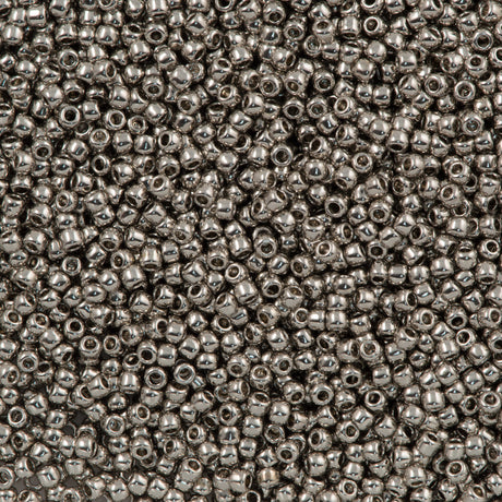 50g Toho Round Seed Bead 11/0 Metallic Olympic Silver (713)