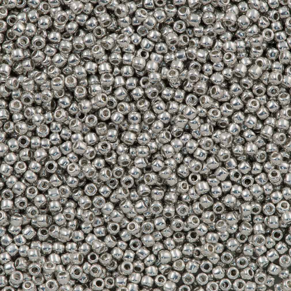 50g Toho Round Seed Bead 11/0 Metallic Silver (714)