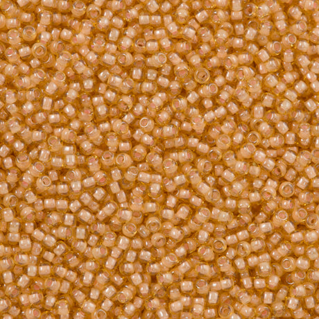 Toho Round Seed Bead 11/0 Jonquil Inside Color Lined Light Apricot 2.5-inch Tube (955)