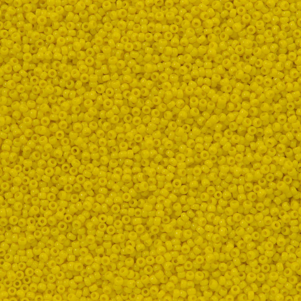 Toho Round Seed Bead 15/0 Opaque Yellow 2.5-inch Tube (42)