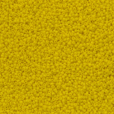 Toho Round Seed Bead 15/0 Opaque Yellow 2.5-inch Tube (42)