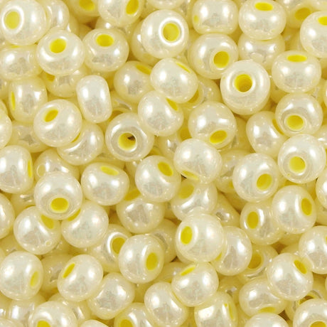 Czech Seed Bead 6/0 Yellow Ceylon 50g (37186)