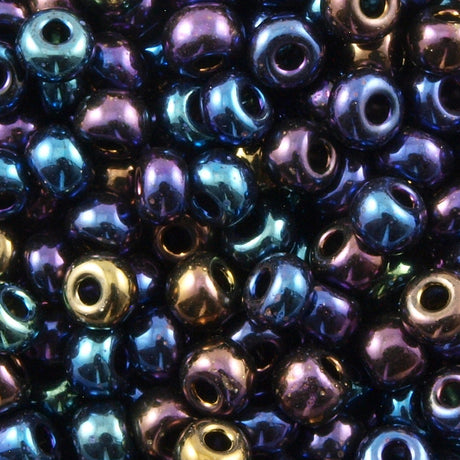 Czech Seed Bead 6/0 Jet AB 1/2 Hank (59205)