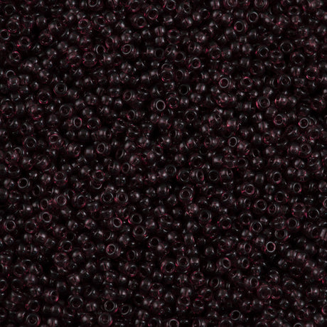 Miyuki Round Seed Bead 15/0 Transparent Dark Amethyst 2-inch Tube (153)