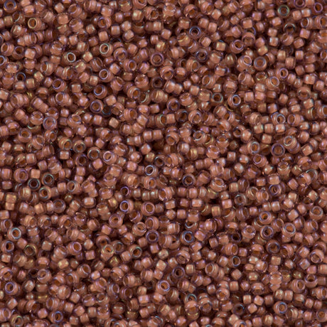 50g Miyuki Round Seed Bead 11/0 Peach Lined Amethyst (337)