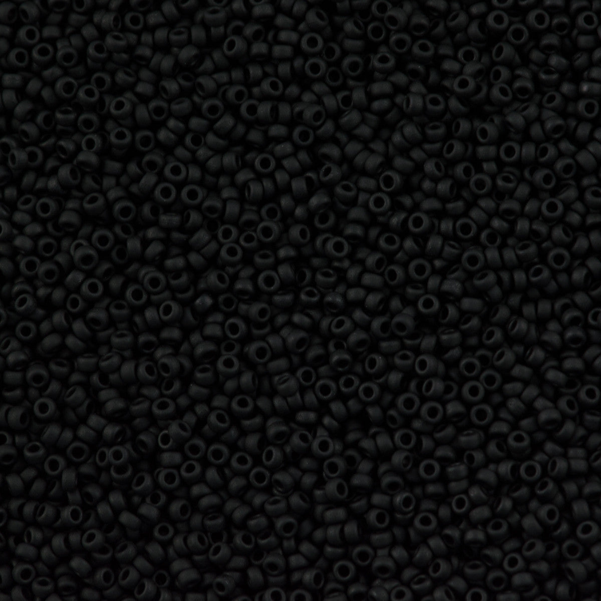 Miyuki Round Seed Bead 15/0 Opaque Matte Black 2-inch Tube (401F)