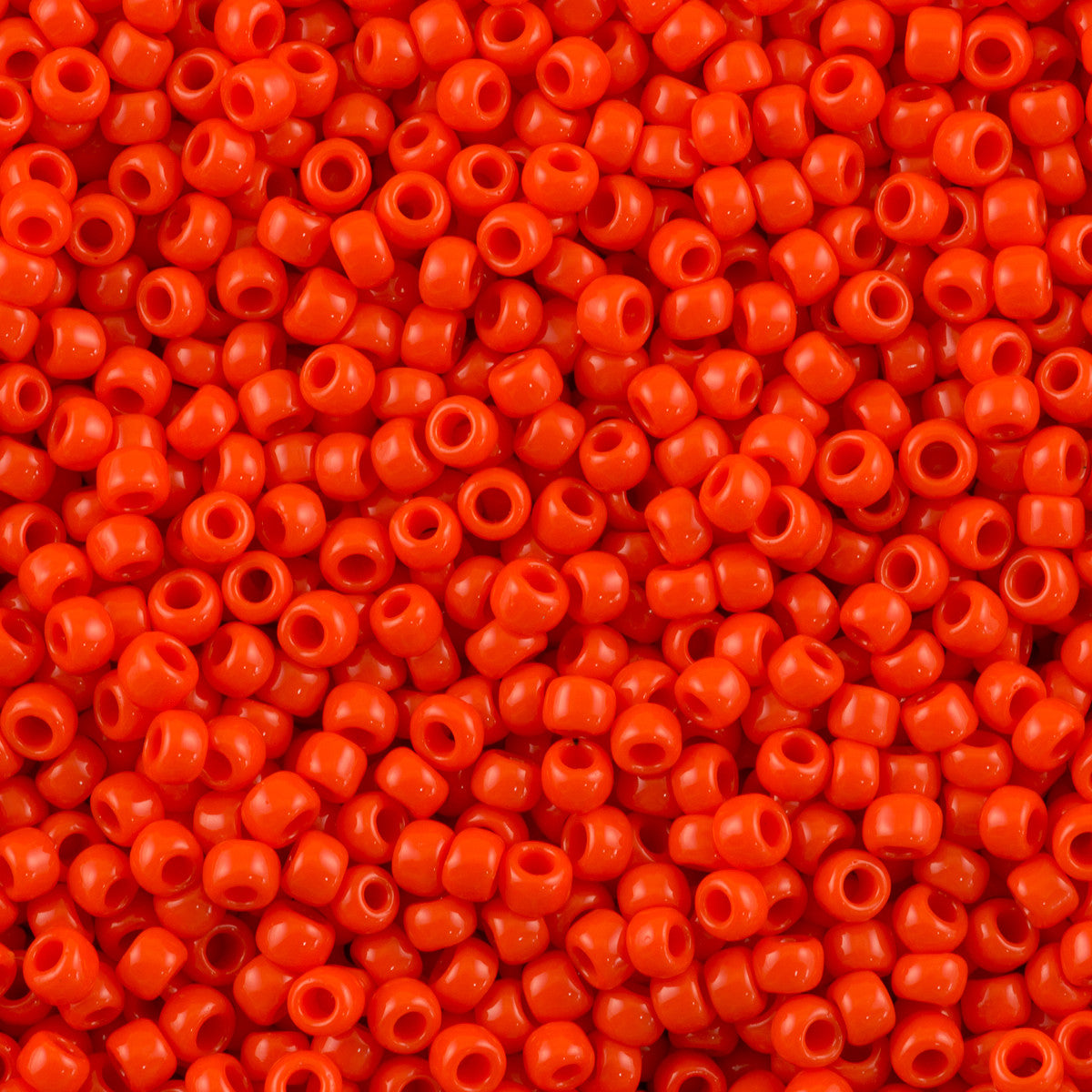 Toho Round Seed Beads 6/0 Opaque Orange 2.5-inch tube (50)