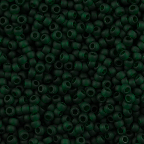 Toho Round Seed Bead 6/0 Transparent Matte Jade 2.5-inch tube (939F)