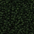 Toho Round Seed Bead 8/0 Transparent Matte Moss 2.5-inch tube (940F)