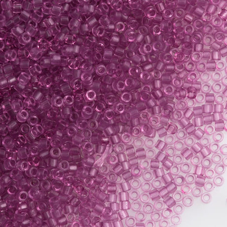 25g Miyuki Delica Seed Bead 11/0 Crystal Glazed Raspberry Ice DB1413