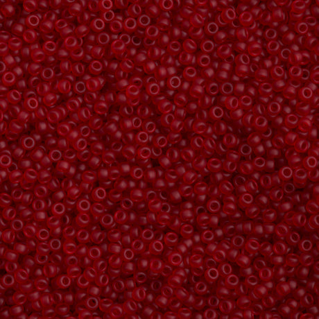 Miyuki Round Seed Bead 11/0 Matte Transparent Ruby (141F)