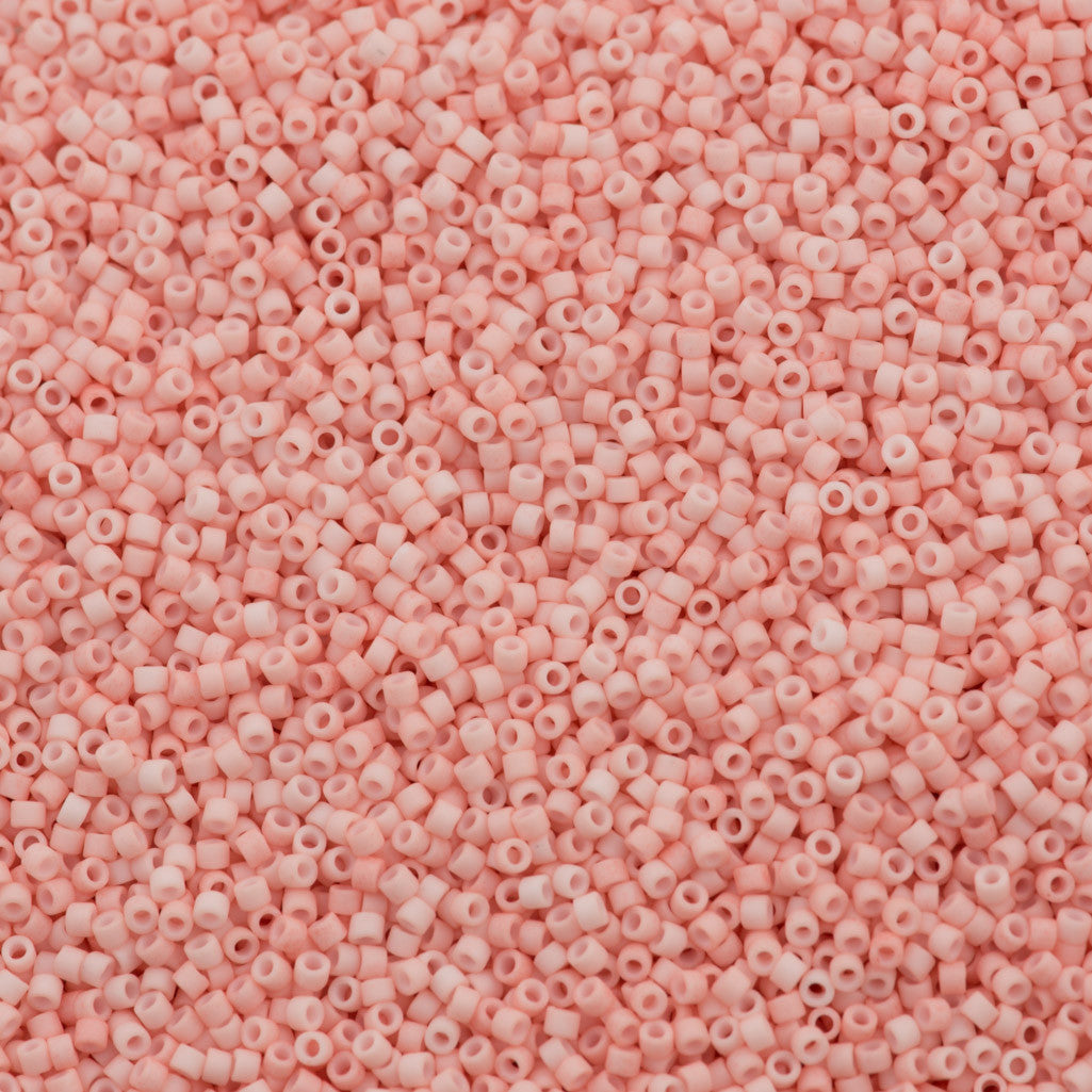 25g Miyuki Delica seed bead 11/0 Opaque Matte Creamy Nectarine DB1513