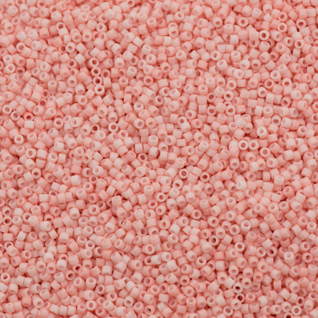 25g Miyuki Delica seed bead 11/0 Opaque Matte Creamy Nectarine DB1513