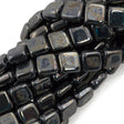 50 CzechMates 6mm Two Hole Tile Beads Hematite (14400)