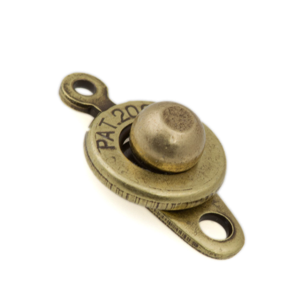 Antique Brass Ball and Socket 9x16mm Clasp