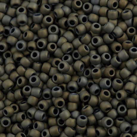 50g toho Round Seed Bead 8/0 Matte Gray Iris (613)