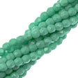 100 Czech Fire Polished 2mm Round Bead Flash Pearl Turquoise (63130SC)