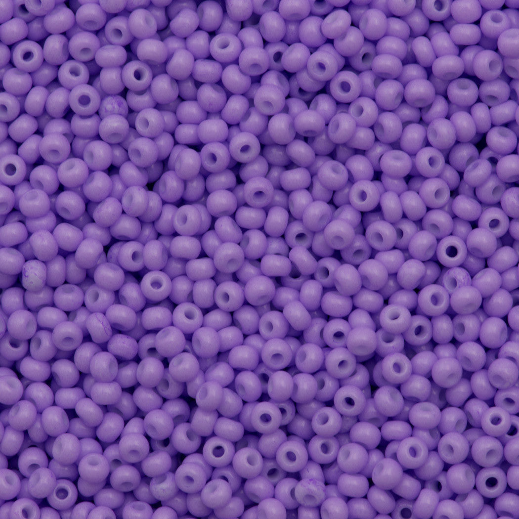 50g Czech Seed Bead 10/0 Dyed Chalk Purple Solgel (03123)