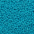 50g Czech Seed Bead 10/0 Opaque Matte Dyed Aqua (26630)