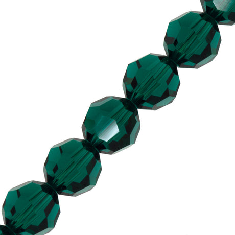 TRUE CRYSTAL 8mm Round Bead Emerald (205)