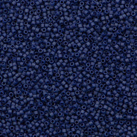 25g Miyuki Delica seed bead 11/0 Matte Opaque Glazed Luster Dark Grey Blue DB377