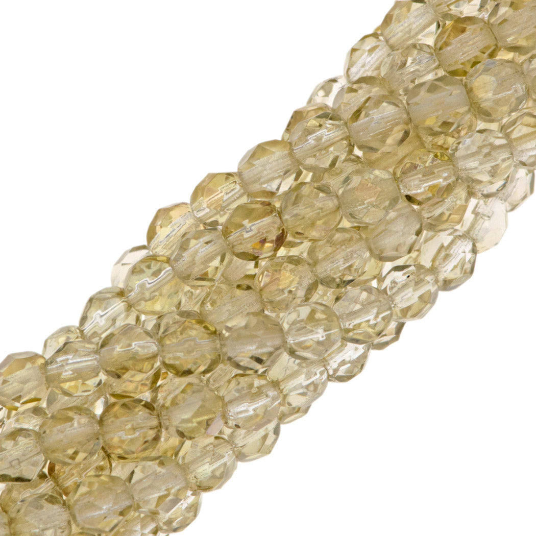 100 Czech Fire Polished 4mm Round Bead Crystal Twilight (00030W)