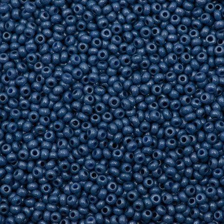 50g Czech Seed Bead 10/0 Opaque Blue Luster (33023)