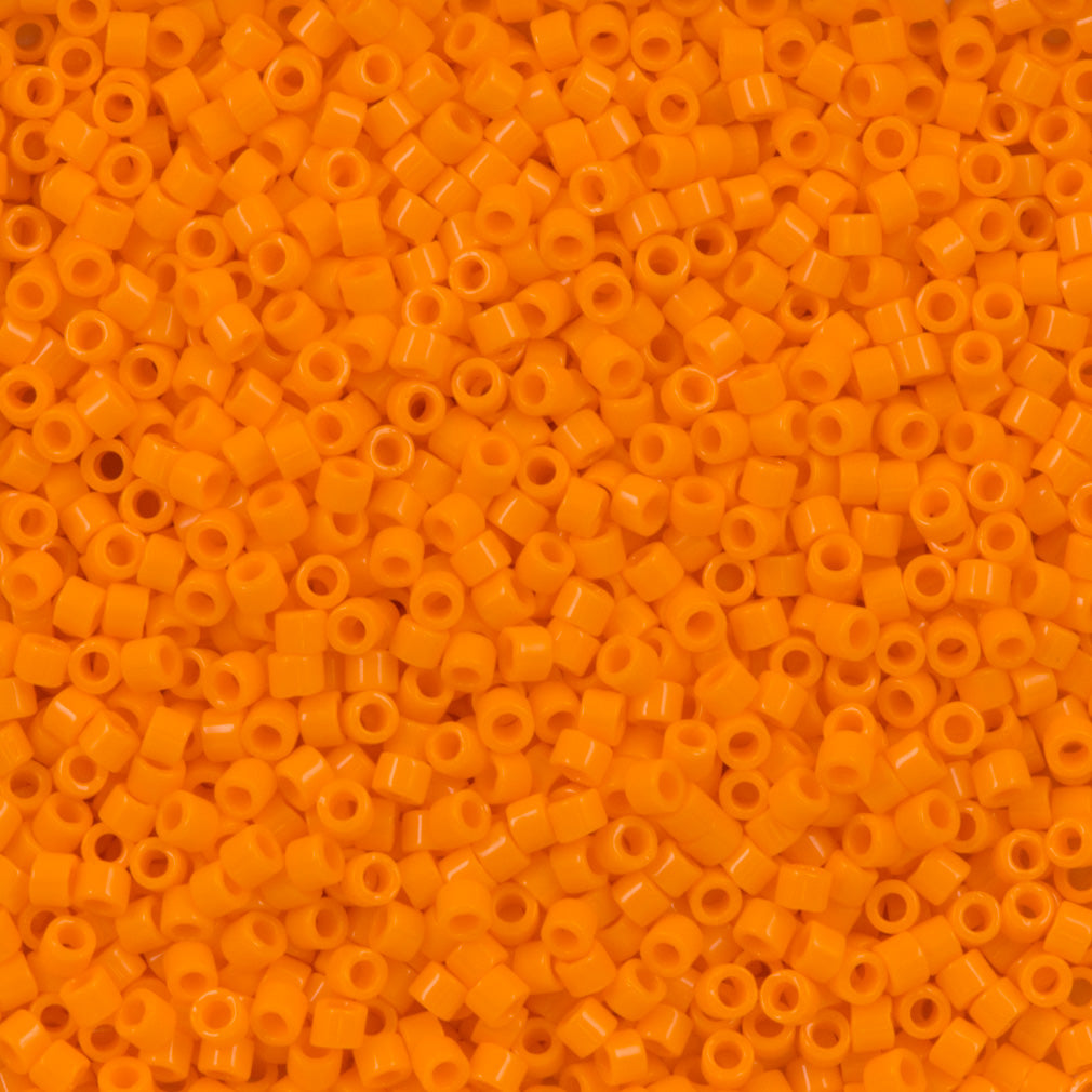 25g Miyuki Delica Seed Bead 11/0 Opaque Light Orange DB1133