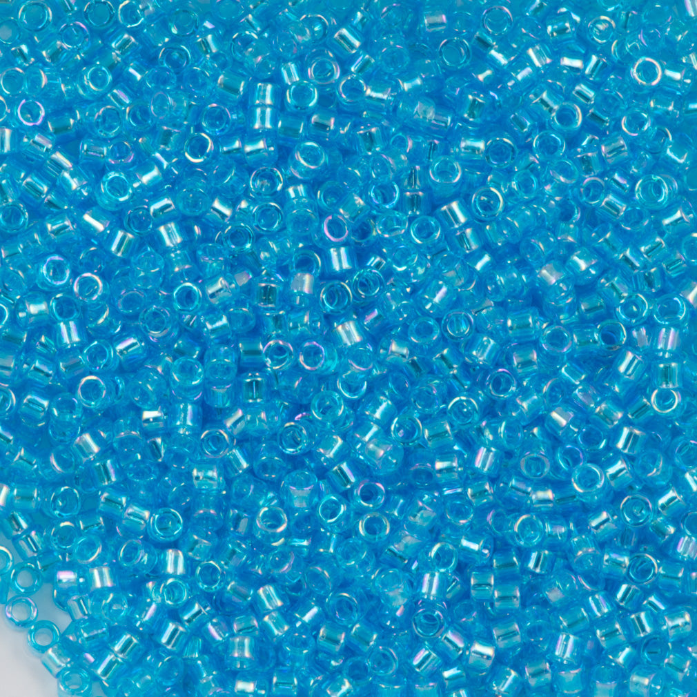 25g Miyuki Delica Seed Bead 11/0 Transparent Aqua AB DB1249