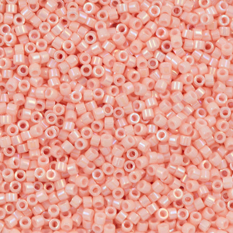 25g Miyuki Delica Seed Bead 11/0 Opaque Luster Creamy Nectarine AB DB1503