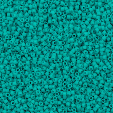 100g Miyuki Delica Seed Bead 11/0 Matte Opaque Dyed Turquoise DB793