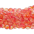 50 Czech Fire Polished 6mm Round Bead Fire Opal (64815)