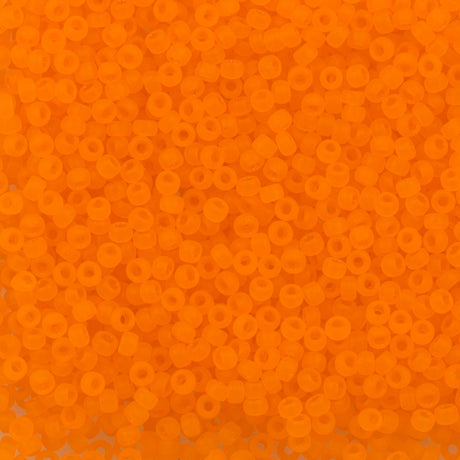 Miyuki Round Seed Bead 11/0 Matte Transparent Orange 22g Tube (138F)