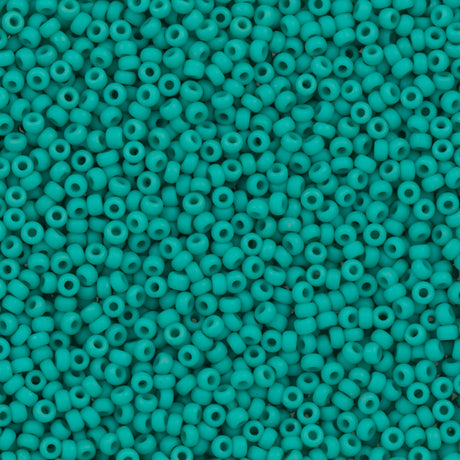 50g Miyuki Round Seed Bead 11/0 Opaque Matte Turquoise (412F)