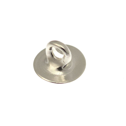 Button Cover Silver Imitation Nickel-Plated Brass 18mm Round