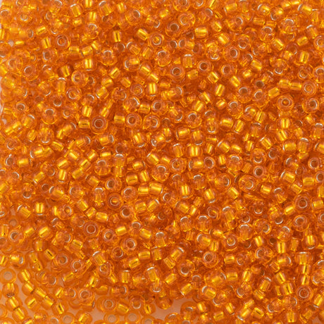 Miyuki Round Seed Bead 11/0 Silver Lined Orange (8)