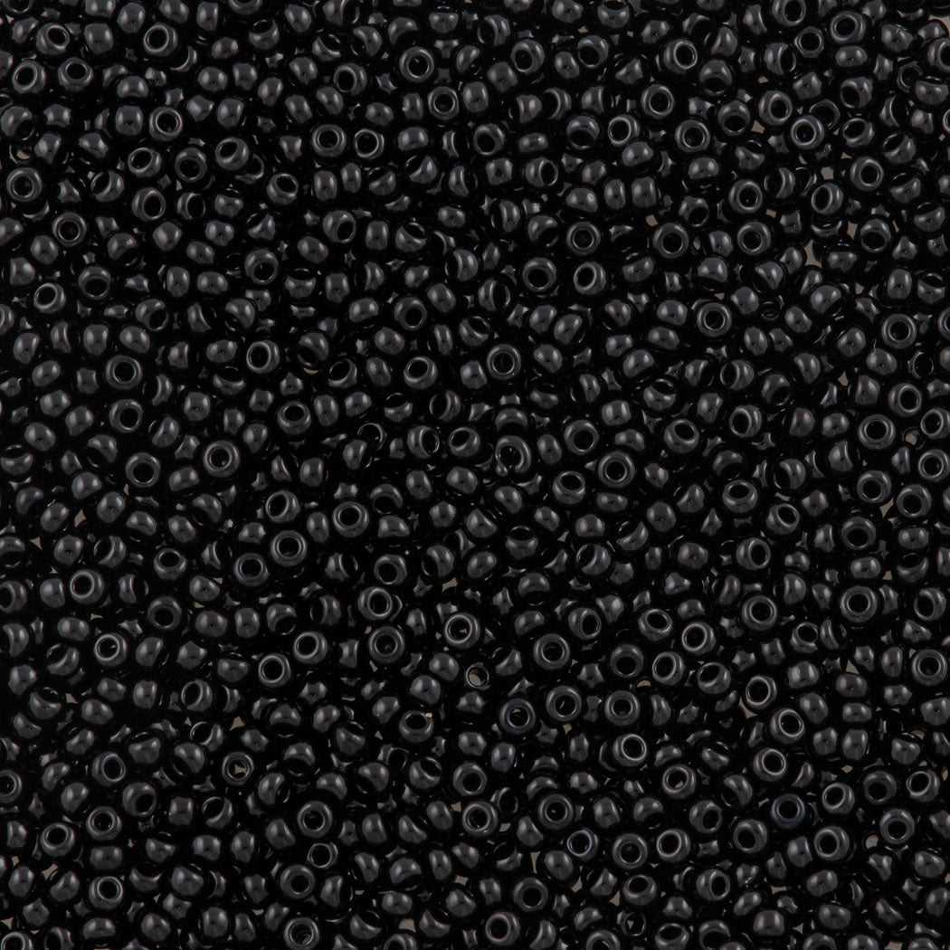 Czech Seed Bead 8/0 Jet Black 50g (23980)