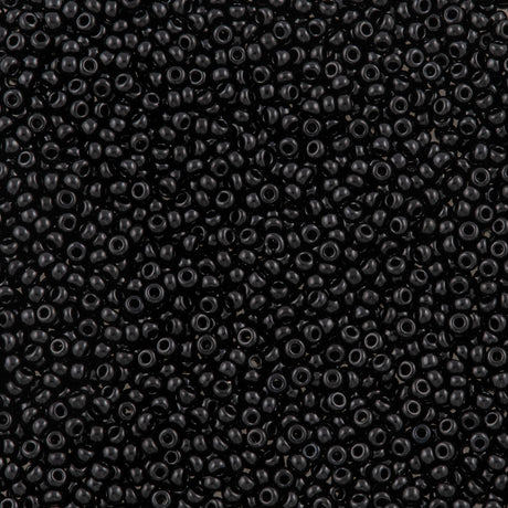 Czech Seed Bead 8/0 Jet Black 50g (23980)