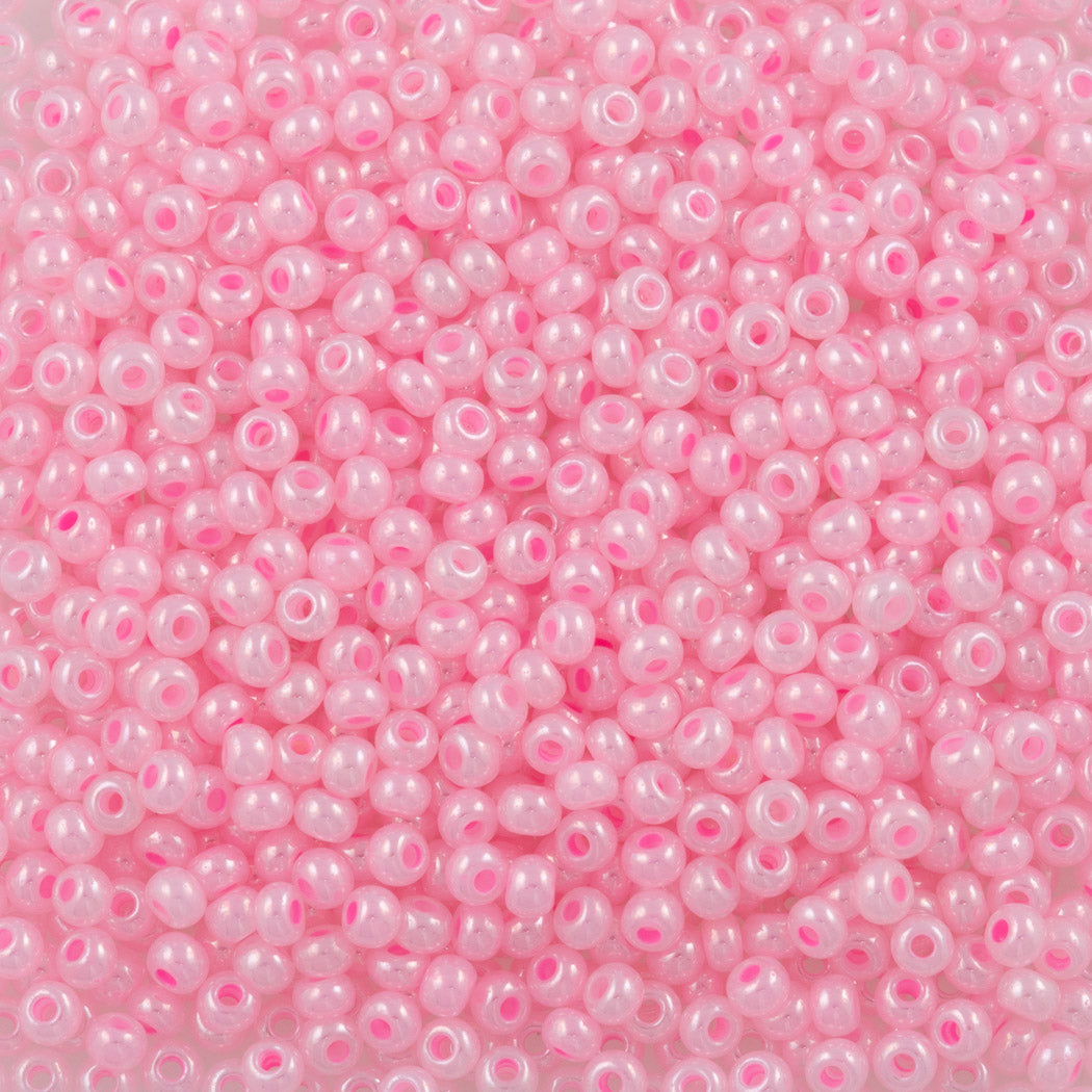 Czech Seed Bead 11/0 Ceylon Pink 2-inch Tube (37173)