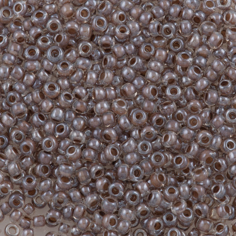 Czech Seed Bead 11/0 Grey Lined Crystal 2-inch Tube (38118)