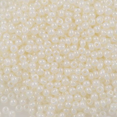 Czech Seed Bead 11/0 Ceylon Pearl White 2-inch Tube (47102) | Aura ...