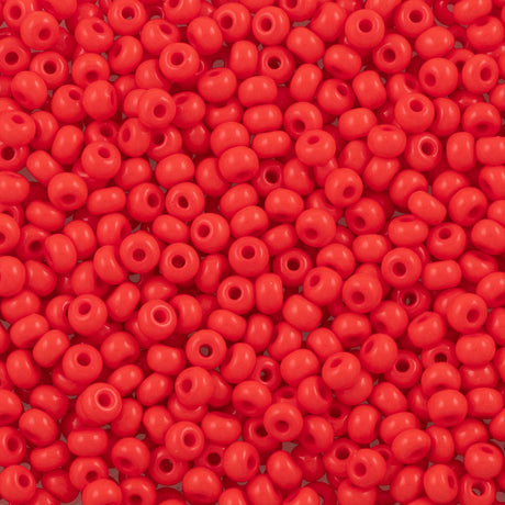 Czech Seed Bead 6/0 Opaque Light Red 2-inch Tube (93170)