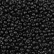 Czech Seed Bead 8/0 Jet Black 2-inch Tube (23980)