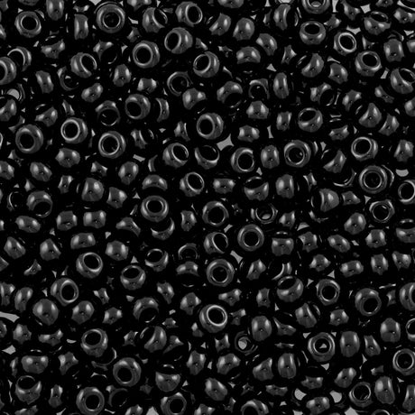 Czech Seed Bead 8/0 Jet Black 2-inch Tube (23980)